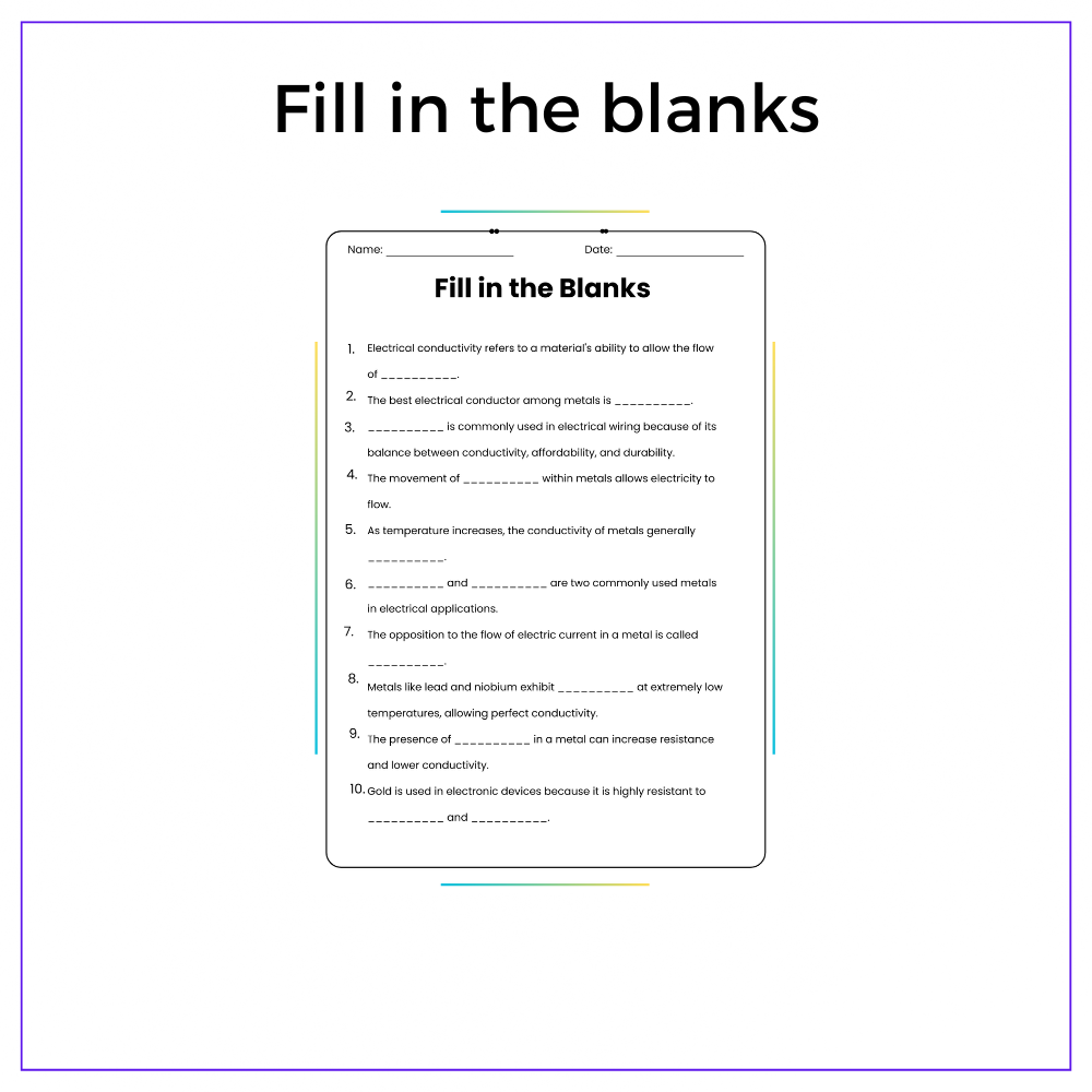 Metal Conductivity Worksheet - Image 4