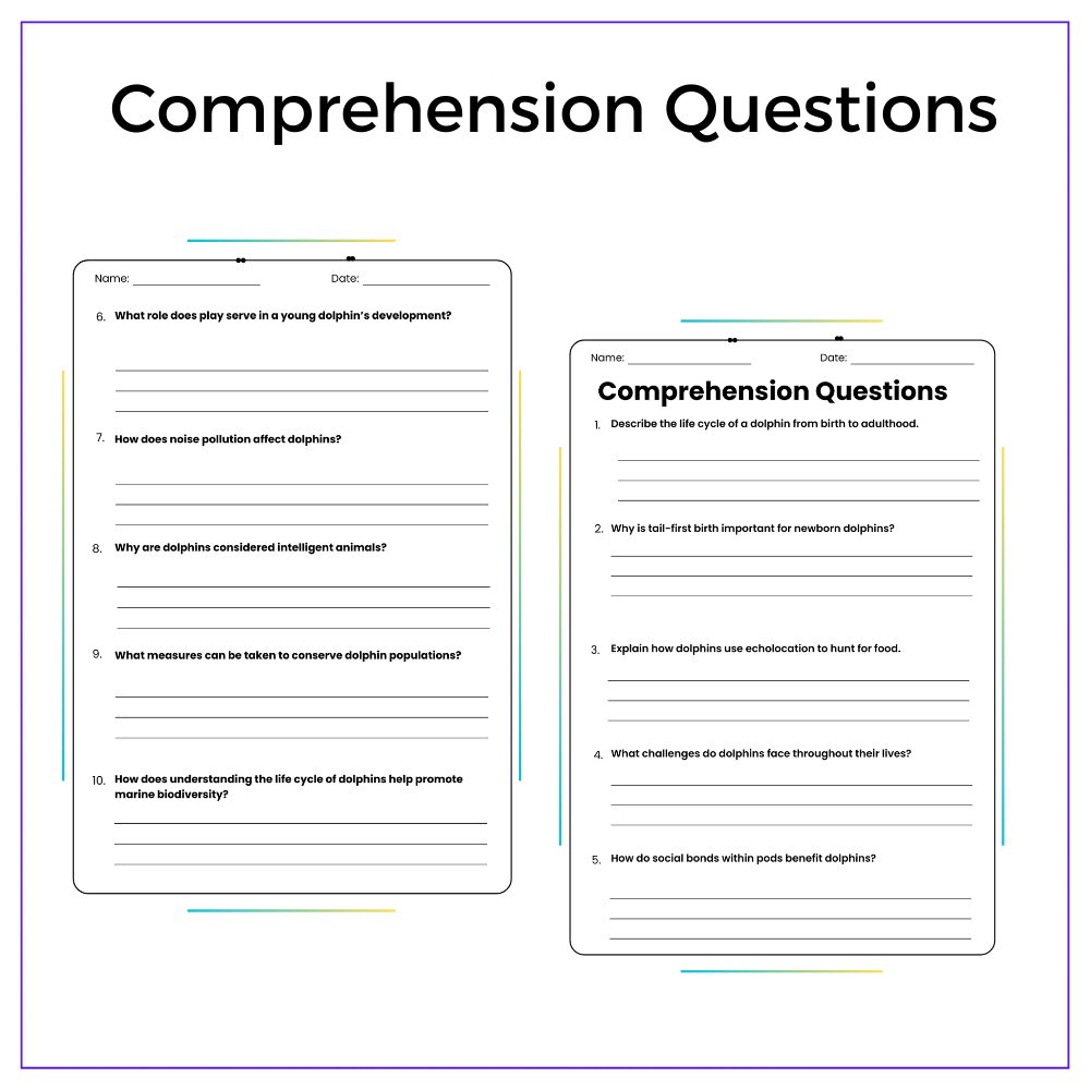 Dolphin Life Cycle Worksheet - Image 5