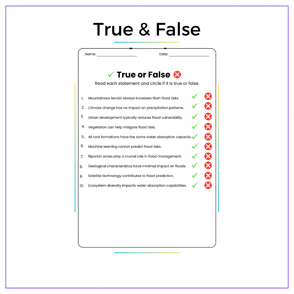 Flash Flood Causes Worksheet - Image 6