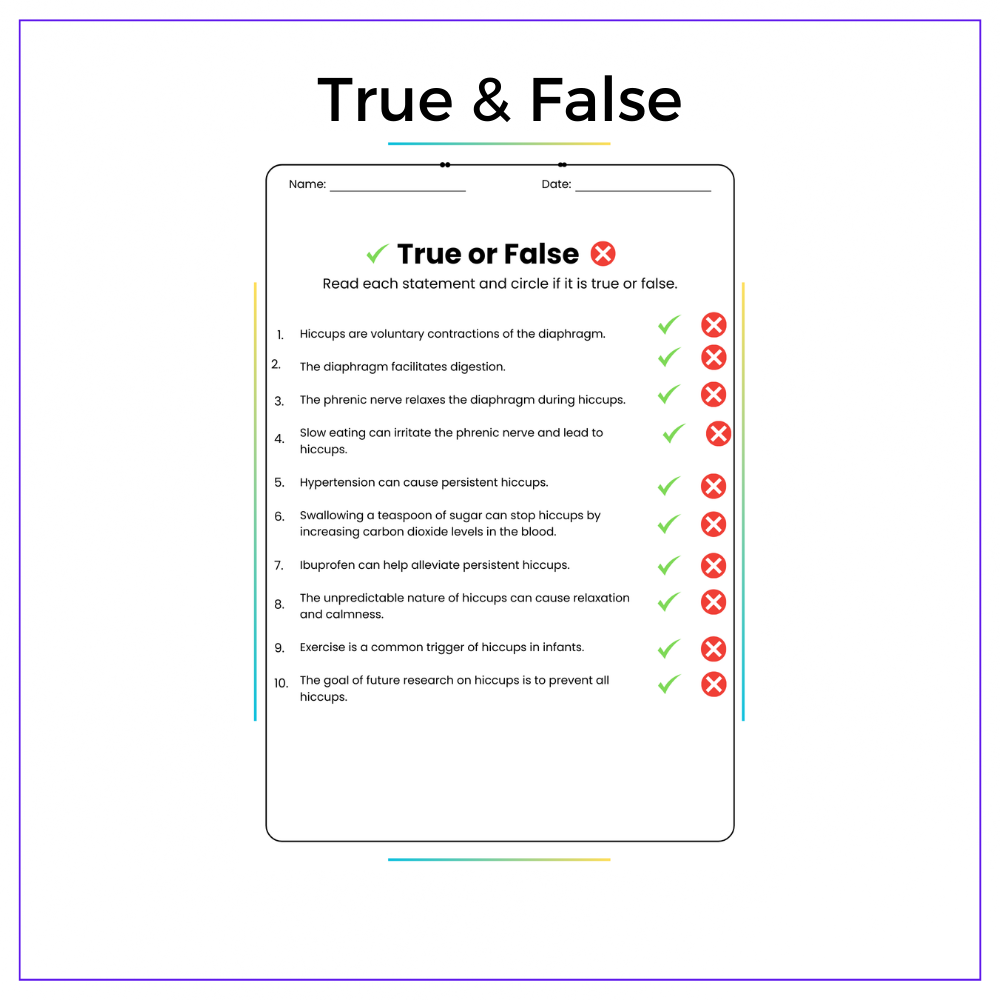 Hiccups Science Worksheet - Image 3