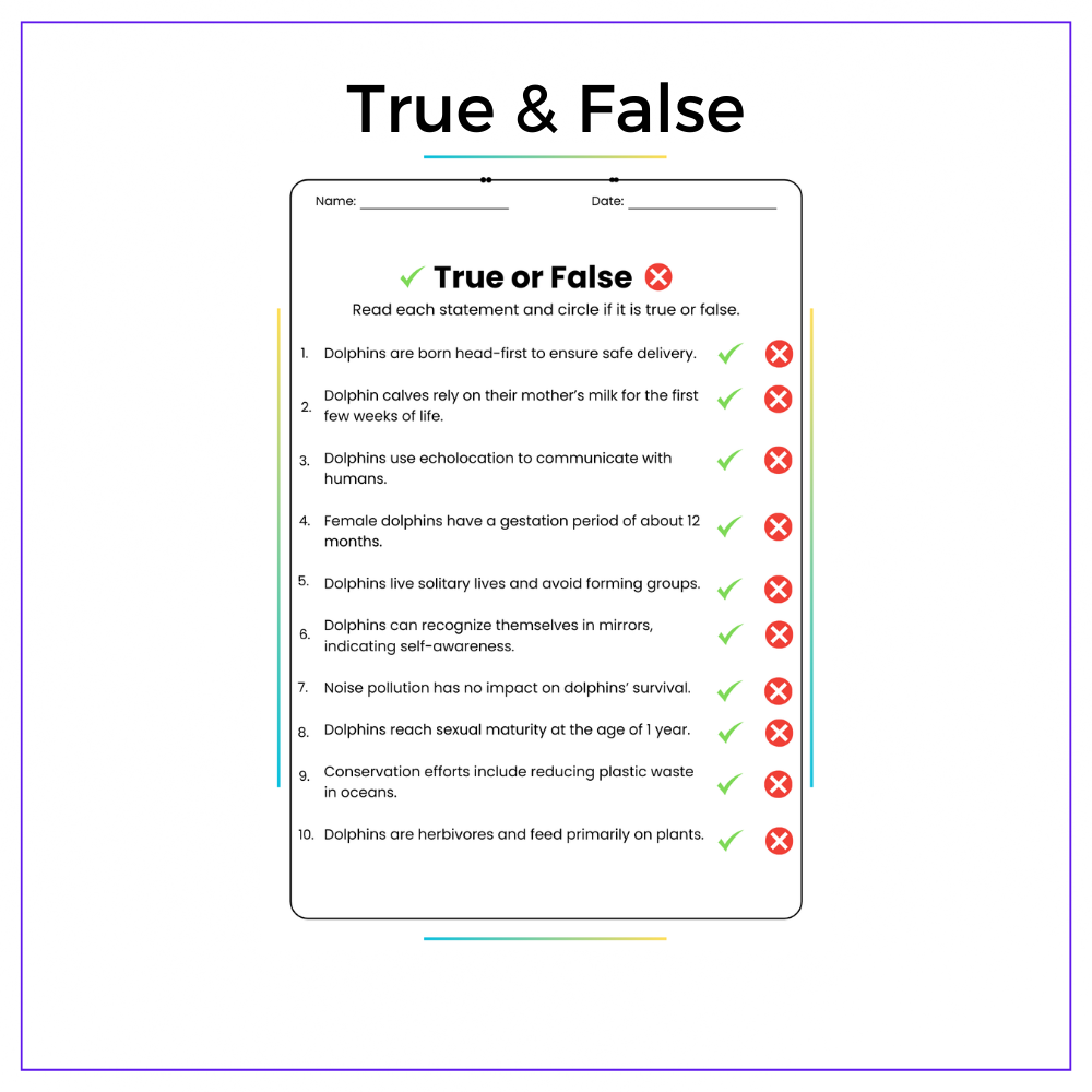 Dolphin Life Cycle Worksheet - Image 6